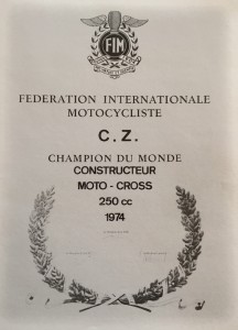 1974 World Champion Constructor 250cc